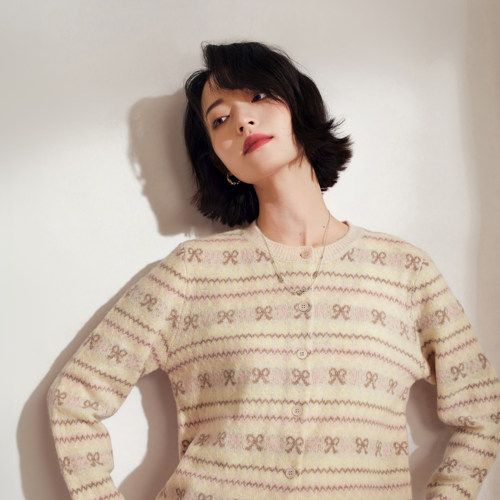 UFFIE于绘 费尔岛 绵羊毛针织开衫