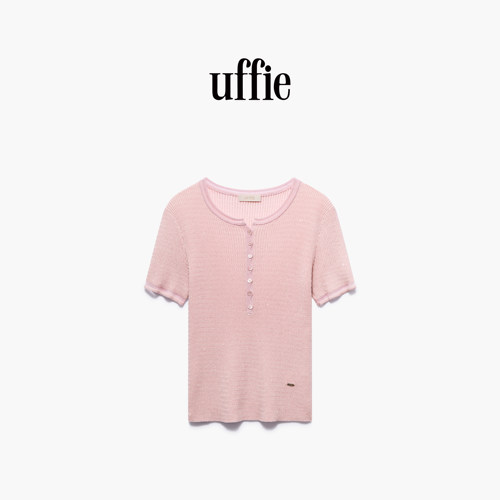 uffie于绘星纱亮片针织短袖