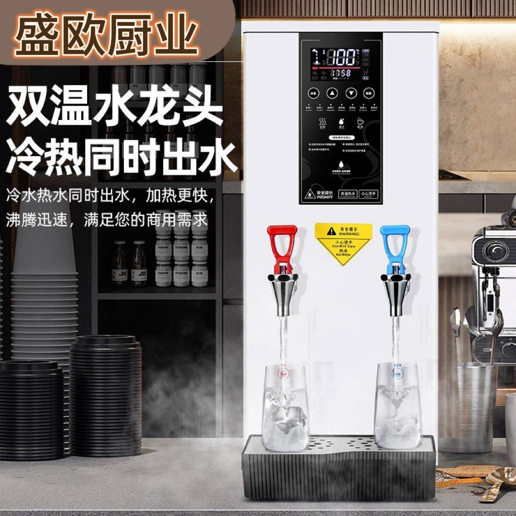 开水器商用全自动冷热双温烧水机咖啡奶茶店智能步进式开水机