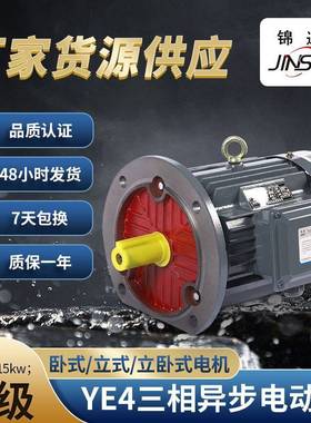 4极YE4三相异步电动机0.55w375w高效率马达电机380v电动机