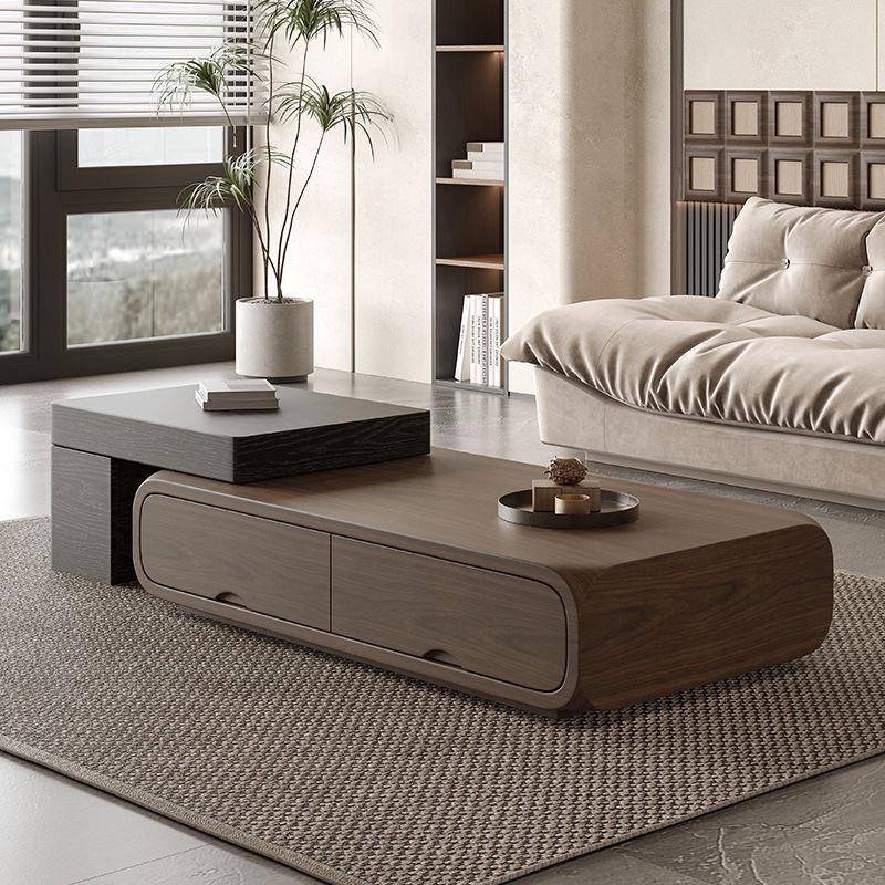 Tal胡桃木意式茶几家用伸缩客厅小户型现代网红简约古风电视柜组