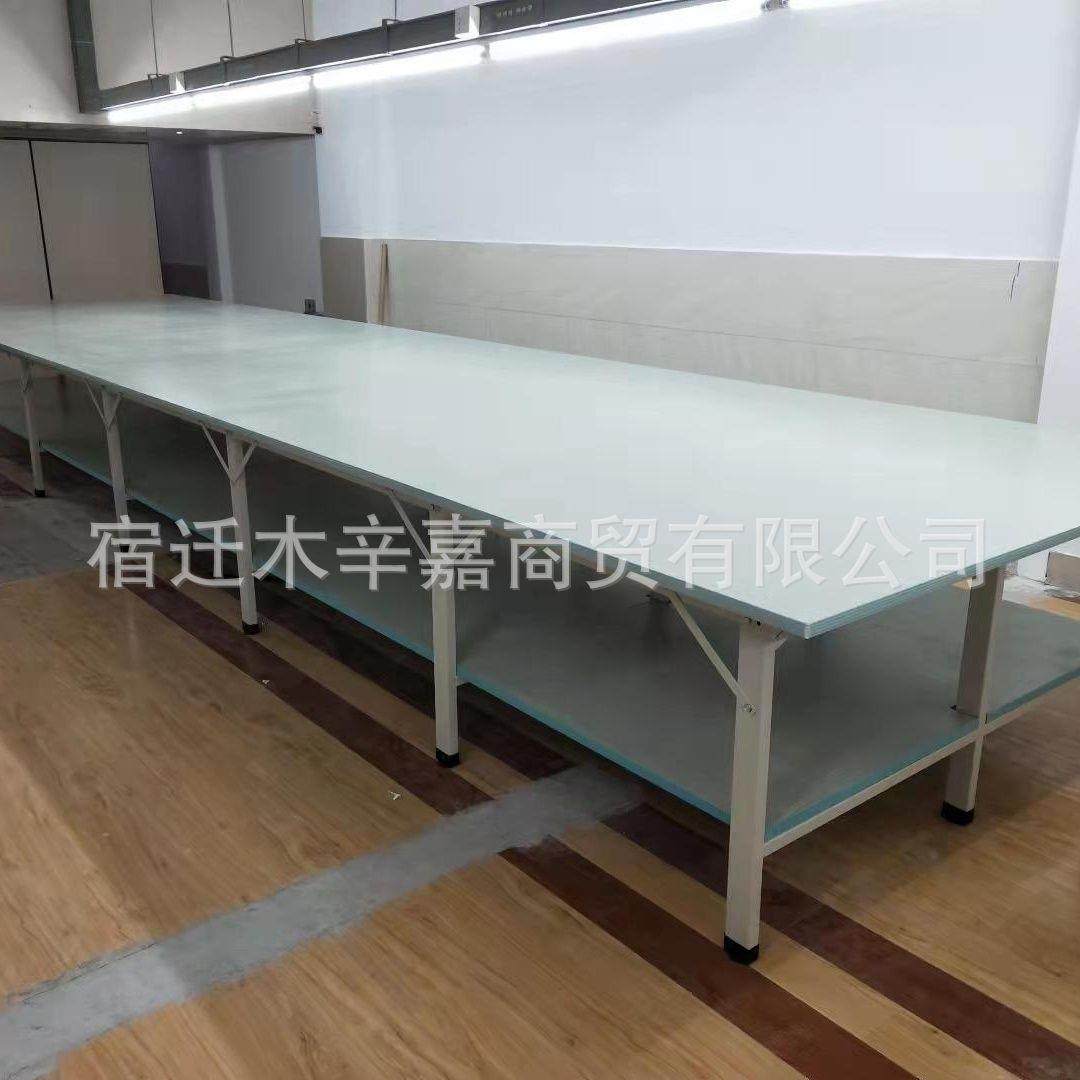 服装厂双层桌子裁剪台组合裁床案板两层裁剪桌耐磨打包检验工作台