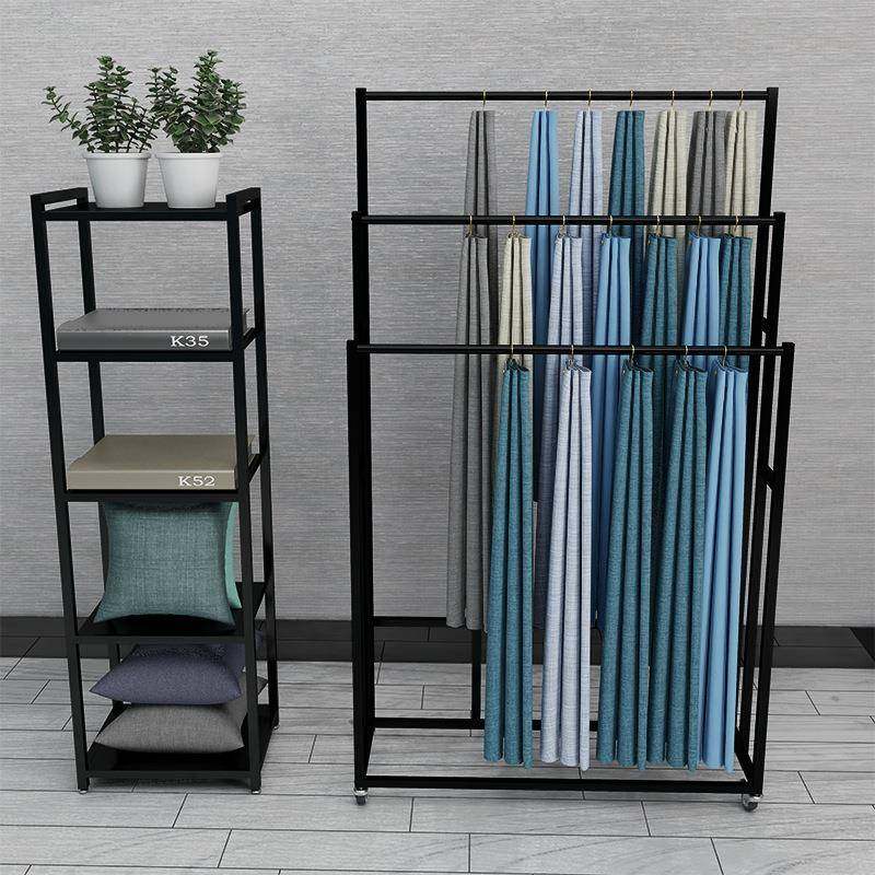 窗帘展示架样板吊卡架子家纺店铺布艺落地式移动面料样品陈列货架,纺织面料/辅料/配套,纺织机械配件,淘宝优惠券,粉丝福利购,淘宝优惠卷