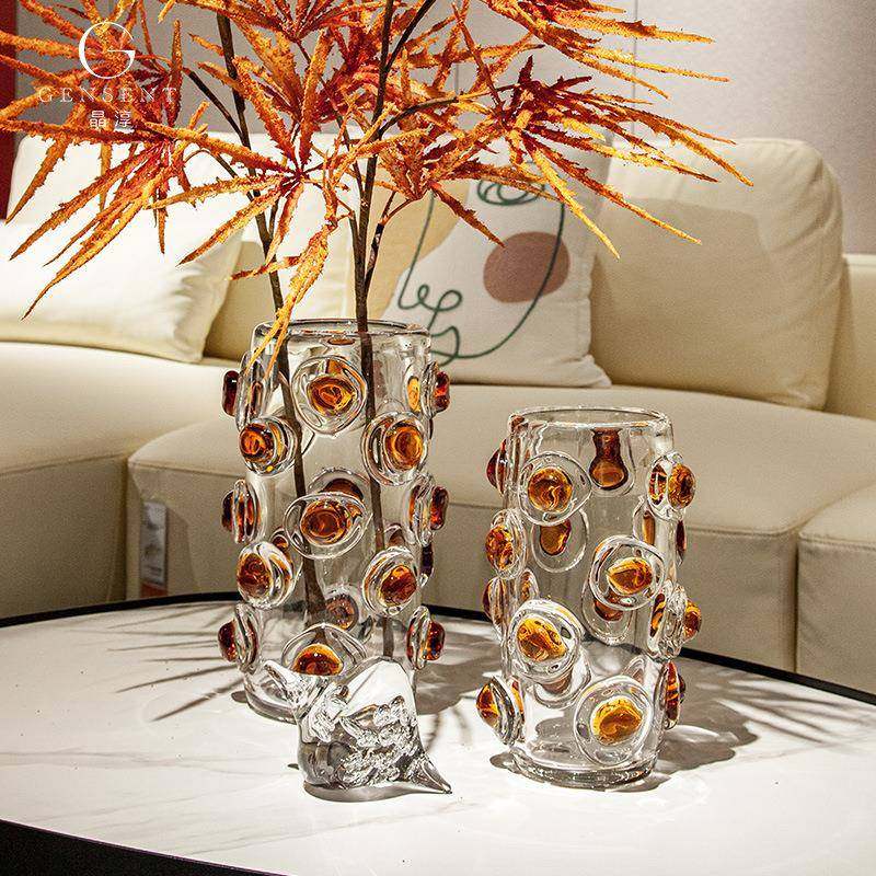 晶淳琉璃水晶料玻璃花瓶果盘套装深琥珀高端家居装饰摆件手工,机械设备,其他机械设备,淘宝优惠券,粉丝福利购,淘宝优惠卷