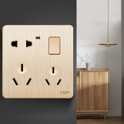 开关插座面板墙壁多孔家用16A电源10A暗装86型一开八孔十孔16a