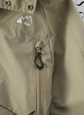 86121 儿童双层防风衣 男女童连帽工装外套中大童拉链开衫 春秋款