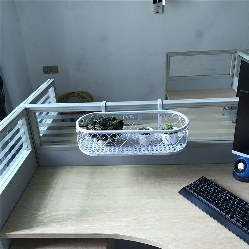 办公室桌面用品收纳置物架隔板卡槽置物架悬挂式多肉花盆架绿萝架