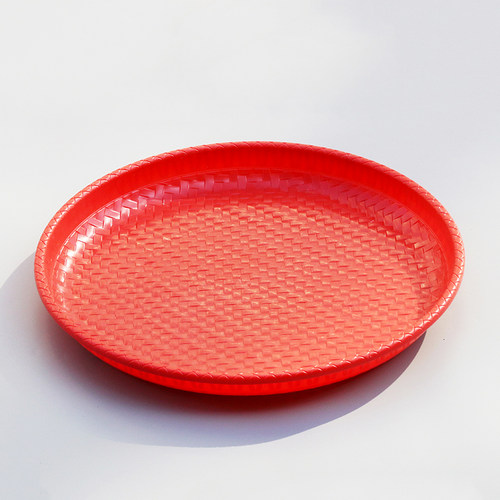 塑料筛子圆簸箕家用大号仿竹编无孔竹筛子晾晒干货茶叶圆竹匾包邮