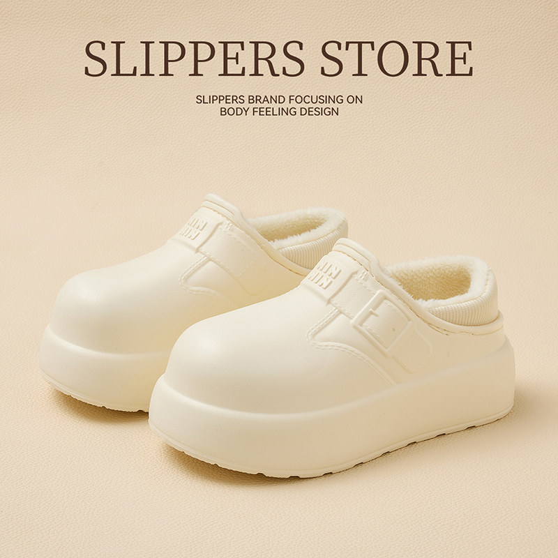 红豆勃肯棉拖鞋女士冬季2025新款厚底增高踩屎感加绒保暖防水棉鞋,居家布艺,居家棉拖/棉鞋,淘宝优惠券,粉丝福利购,淘宝优惠卷