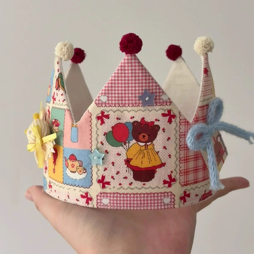 可爱手作粉色蝴蝶结小熊发饰