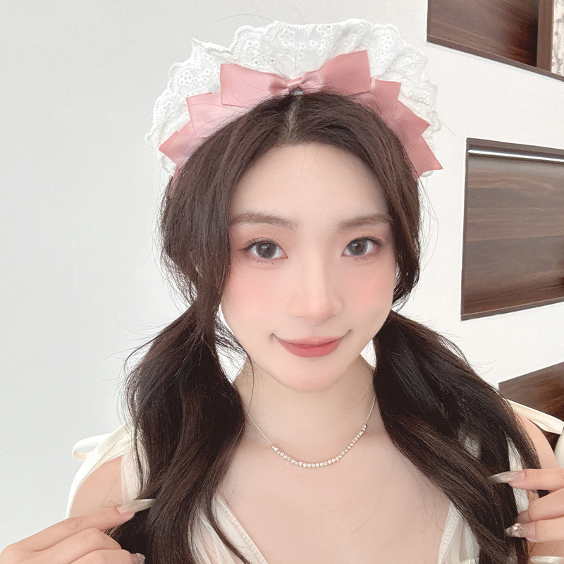 名狐漫展cos发饰蕾丝蝴蝶结