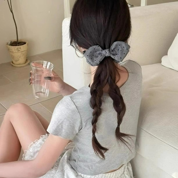 格雷美拉德～领结蝴蝶结波点香蕉夹大号领结蝴蝶结波点香蕉夹发夹