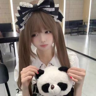 夏日茶会lo配饰洛丽塔大蝴蝶结头饰手作黑色kc发饰Lolita发夹优雅