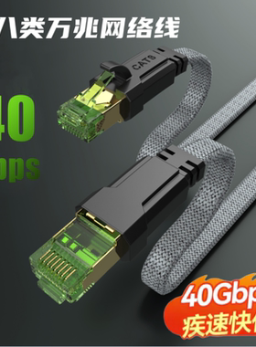 cyanmi八类万兆网线cat8网络线家用5g电竞双屏蔽编织七类千兆跳线