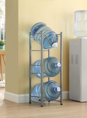 白色银色三层倒置水桶架、家庭、办公室纯净水饮水桶陈列架子