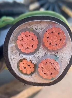 供应ZRYJV电缆3*50+1*25三相4芯50平方铜芯电缆线电力电缆