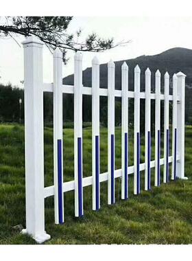 白色pvc庭院园林护栏围墙栏杆塑钢绿化草坪花坛栅栏防护美观