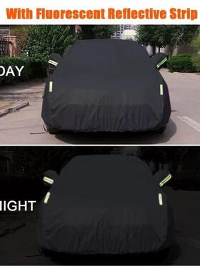 黑色吸热汽车保护罩防水防晒雨紫外线保护车罩户外汽车车衣