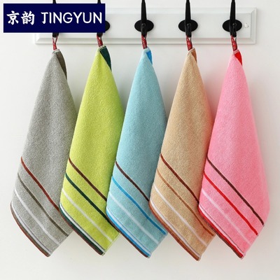 挂式纯棉方巾成人家用洗脸小毛巾