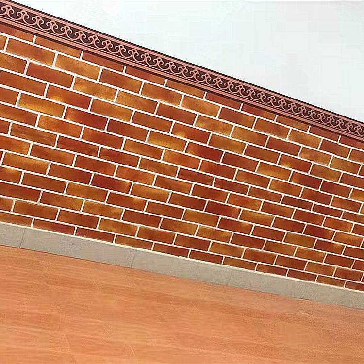 90宽5米 搭配腰线 自粘墙纸砖纹横版墙围饭店烧烤店装饰自贴壁纸