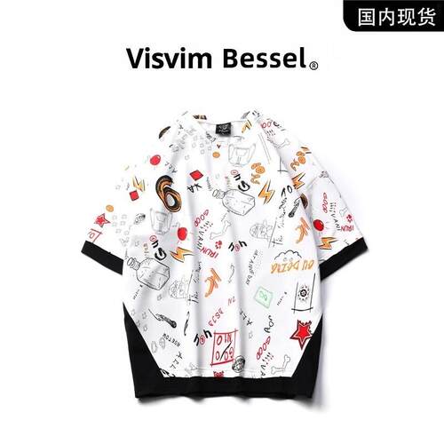 【现货品牌折扣】VISVIM SHINY短袖T恤男士夏季新款宽松情侣半袖