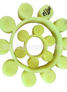 黄色聚氨酯联轴器梅花垫T型GR/GS/MT弹性块联轴器梅花垫连轴器