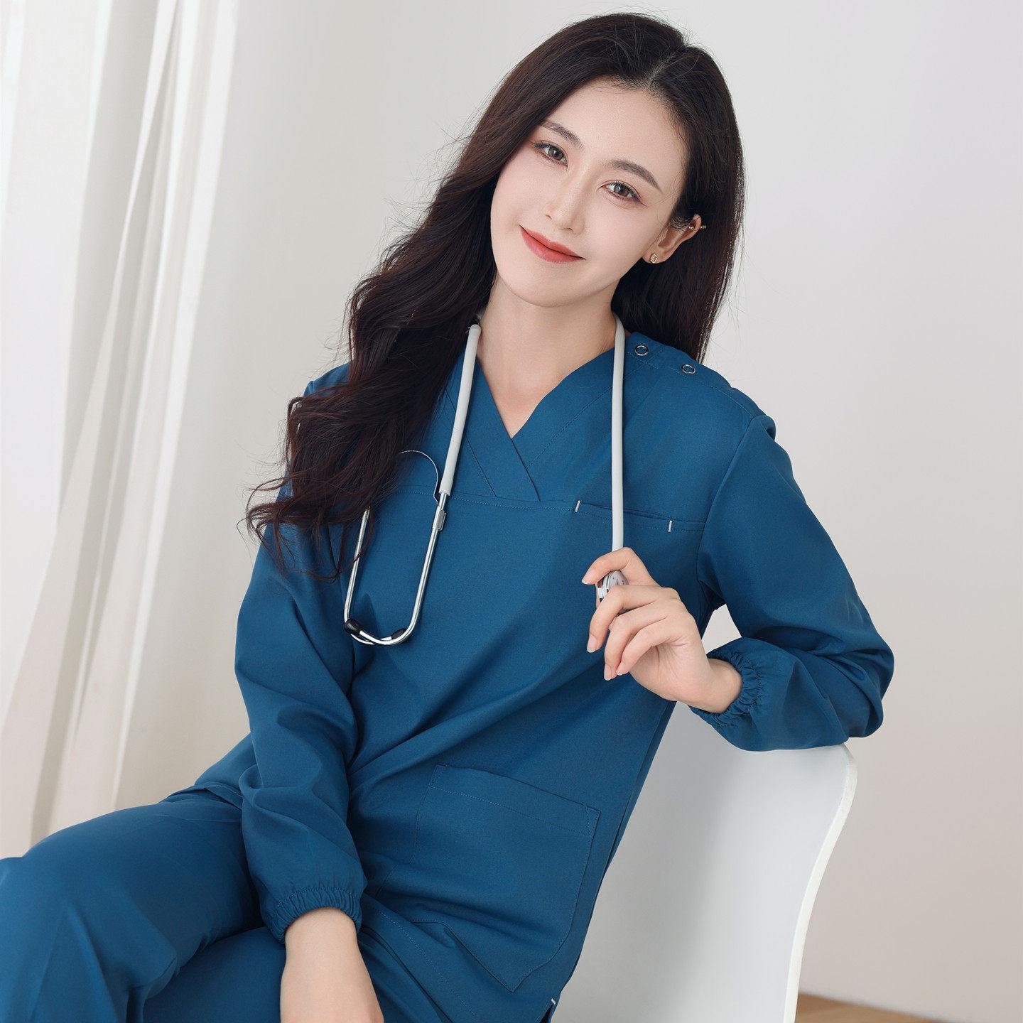 洗手衣女款长袖医护专用手术衣刷手服短袖口腔诊所护士医生工作服