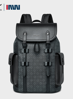 七匹狼商务双肩包男士2025新款大容量旅行包学生书包通勤电脑背包