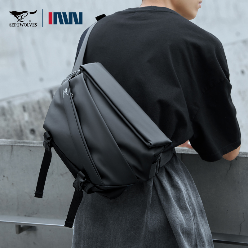 七匹狼男士骑行斜挎包