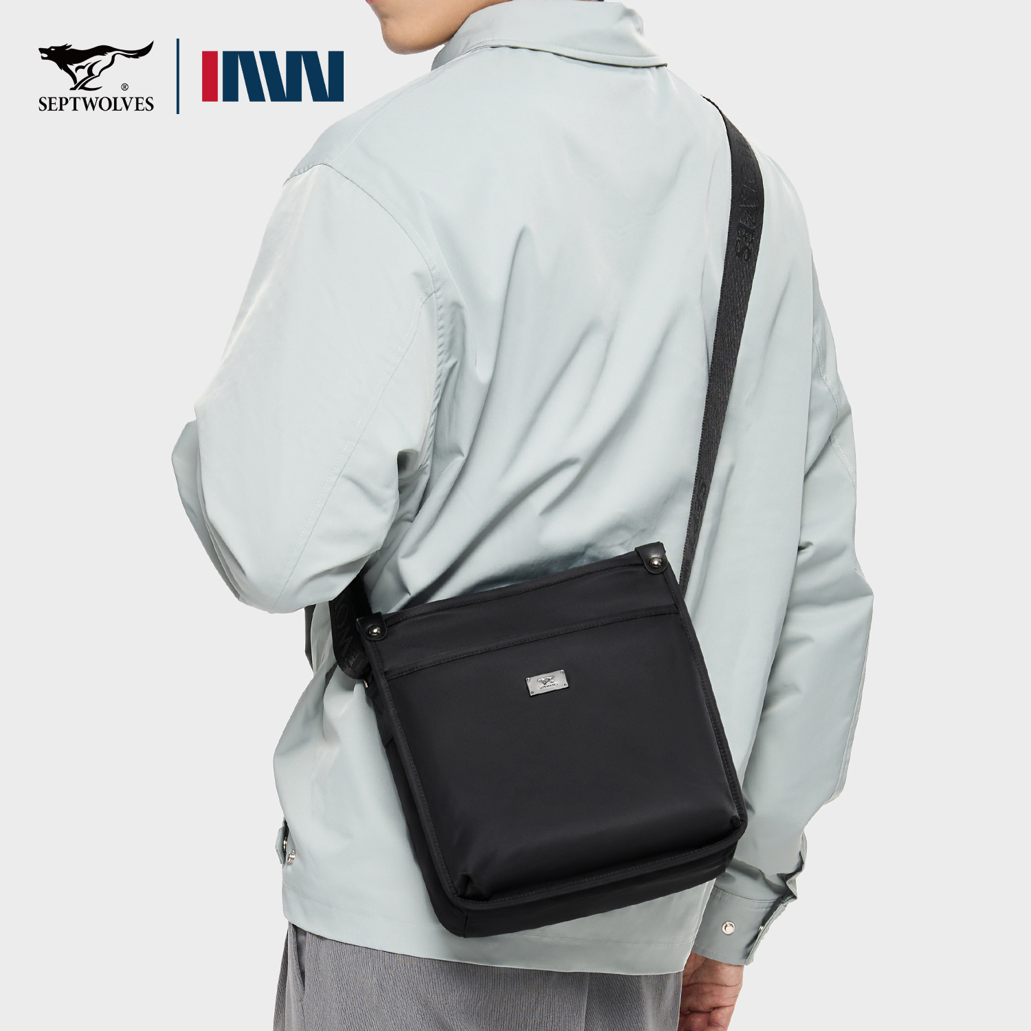 七匹狼公文包男士斜挎包