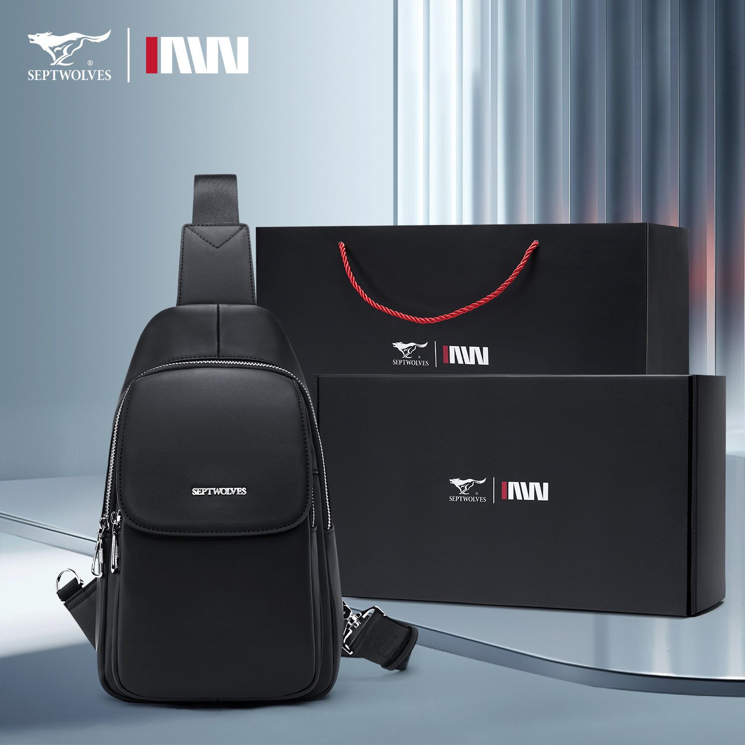 七匹狼胸包男士2025新款休闲商务爆款斜挎包高级感运动跑步腰包袋,箱包皮具/热销女包/男包,男士包袋,淘宝优惠券,粉丝福利购,淘宝优惠卷