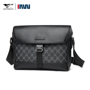 轻便单肩包出行通勤包时尚 2025新款 背包挎包 斜挎包男士 七匹狼时尚