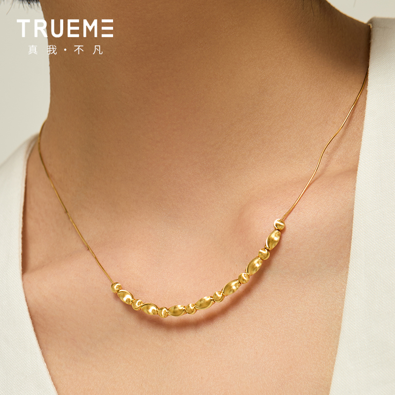 真我不凡S925纯银碎银几两项链