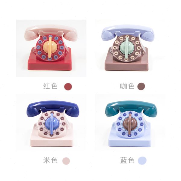 创意可爱电话机时间管理器学生学习计时器机械提醒器定时器倒时器