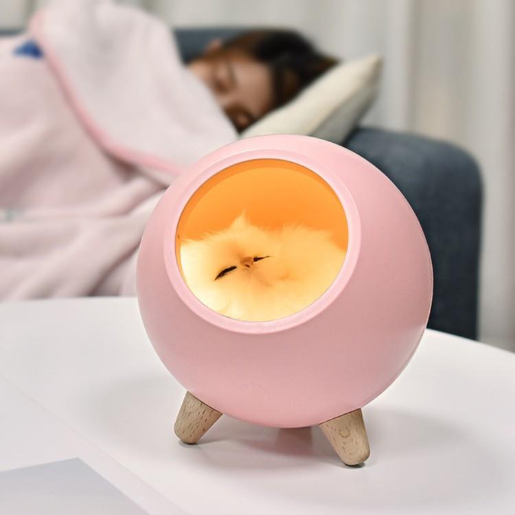 创意小宠屋氛围灯usb充电触摸小夜灯可爱儿童卡通床头萌猫伴睡灯