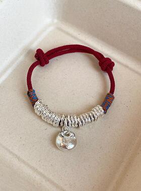 富贵锁红绳好运手链女新中式轻奢小众情侣手串招财纳福手绳首饰