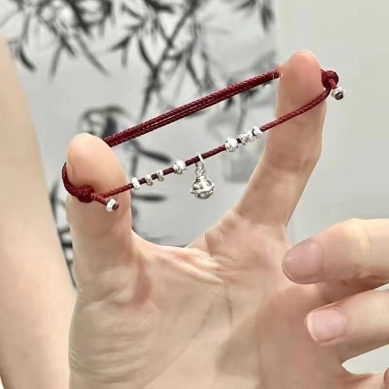 铃声细碎铃铛手绳一步一响红绳手链情侣编织闺蜜学生七夕礼物手饰