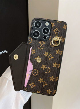 情侣兔适用于华为Pura70手机套P60art插卡套腕带mate50支架P40pro商务30lite复古套p20便携P70皮质p50高级感