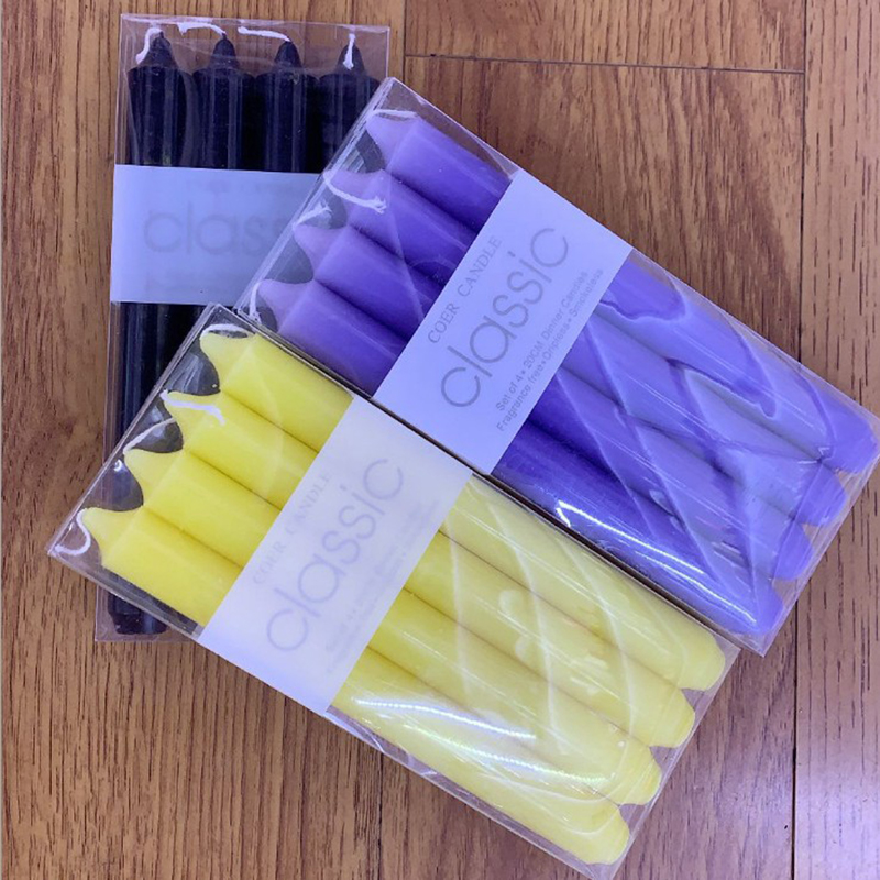 欧式家居用酒店无烟无味长杆生日宜蜡烛浪漫婚庆白色彩色烛光晚餐