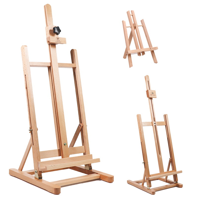 双丰画材 丰丰台式小画架 榉木微型桌面画架桌上30cm展示画架画板