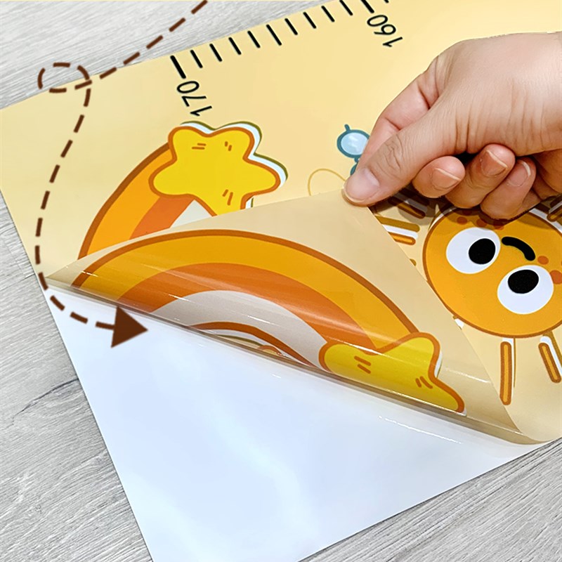 不伤墙的身高贴儿童量身高墙贴静电可移除宝宝测身高神器整张墙纸