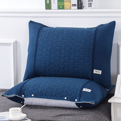 纯棉枕巾一对装防滑不脱落简约全棉家用卡扣枕巾北欧纱布枕头盖巾