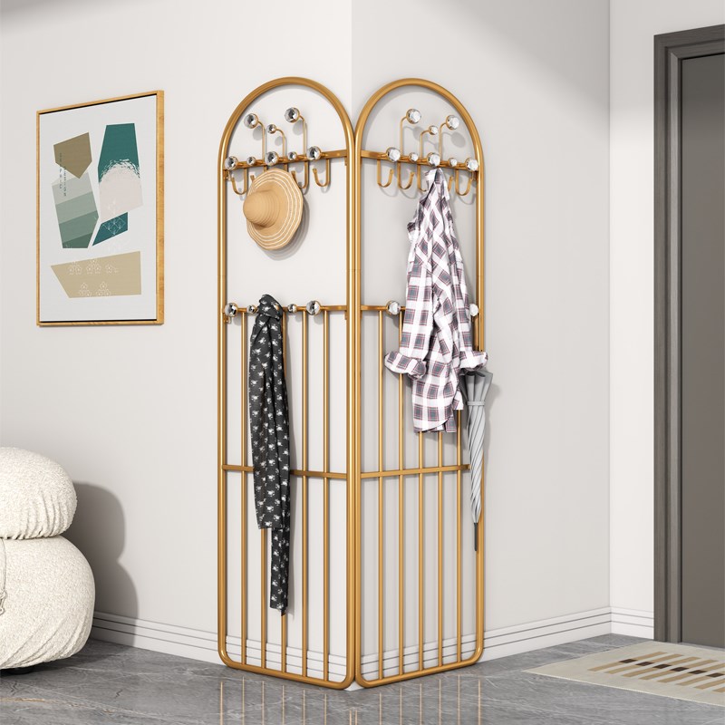 轻奢门后挂衣架卧室墙上衣帽架入户门挂衣板壁挂式贴墙挂衣服架子