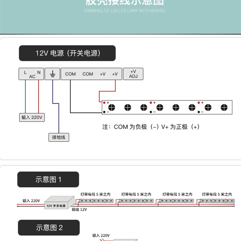 led灯带24V窄版120灯12v4/5mm中性4000K红绿蓝黄暖白光8毫米灯箱