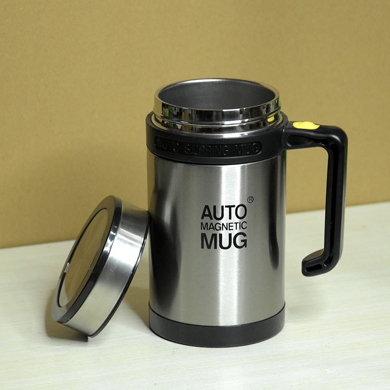 懒人新款大号不锈钢全自动搅拌杯咖啡杯带盖带手柄电动搅拌杯子