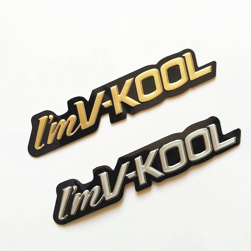 新款威固标志Logo汽车太阳膜立体银标小黄标车身玻璃个性装饰贴画
