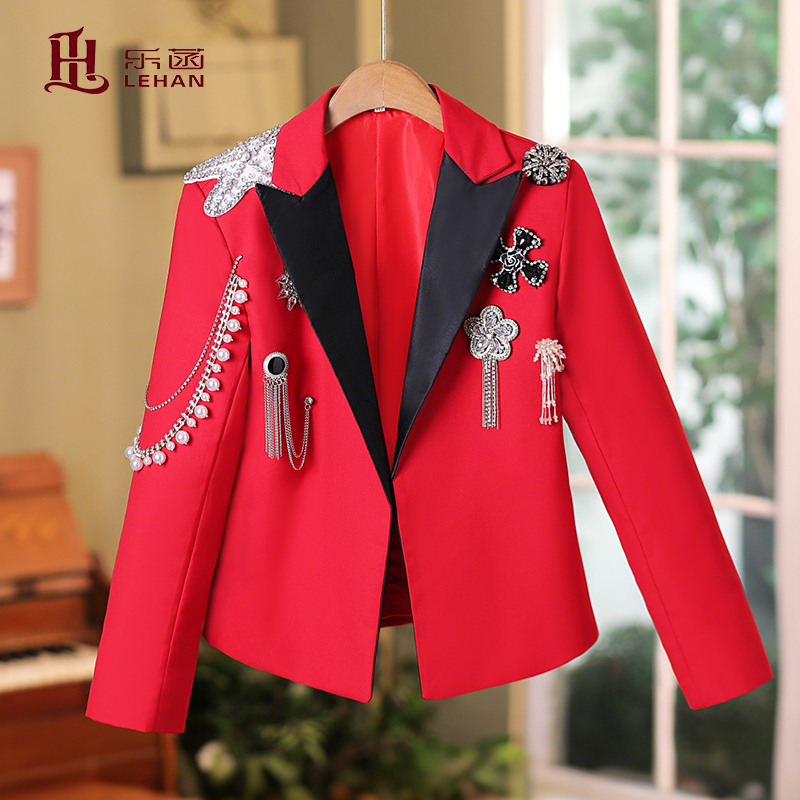 儿童西装合唱指挥服男演奏表演服