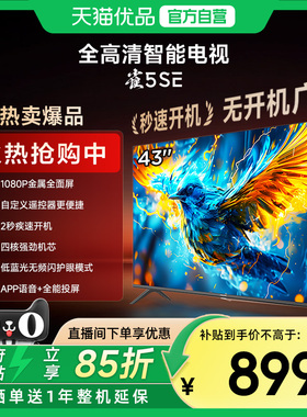 FFALCON雷鸟 43英寸雀5SE 24节能款 全高清智能液晶电视43F185C-A