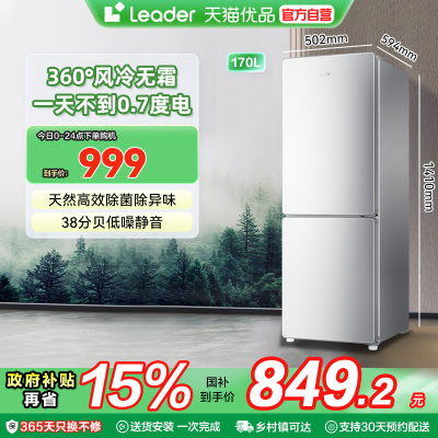 统帅小冰箱家用小型双门170L无霜