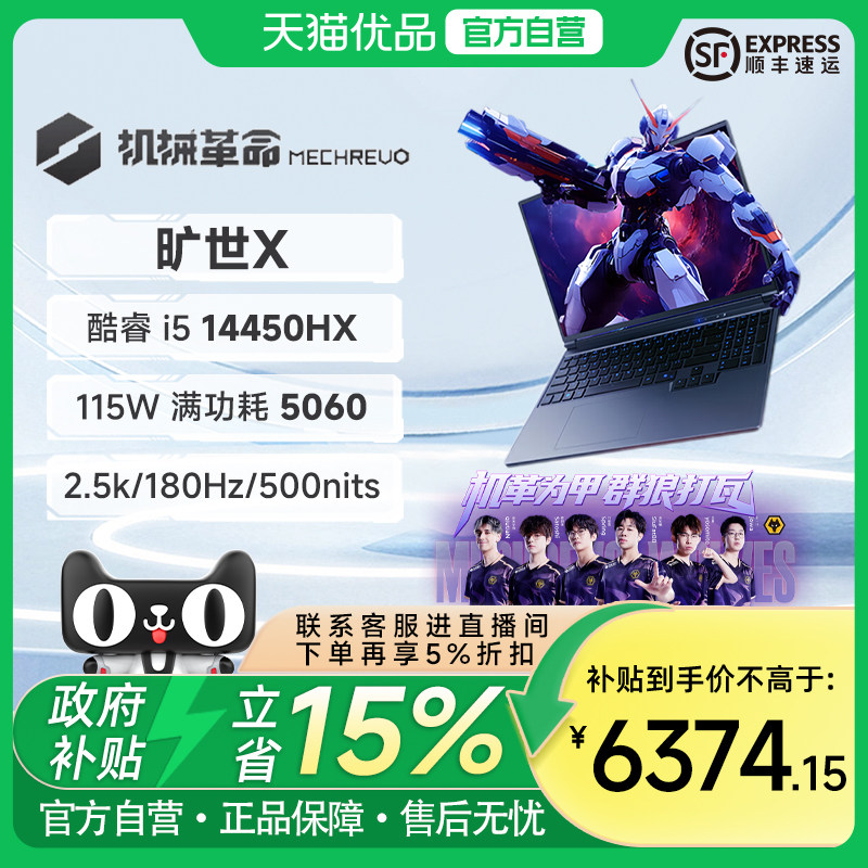 机械革命旷世X 酷睿i5-14450HX RTX5060独显 2
